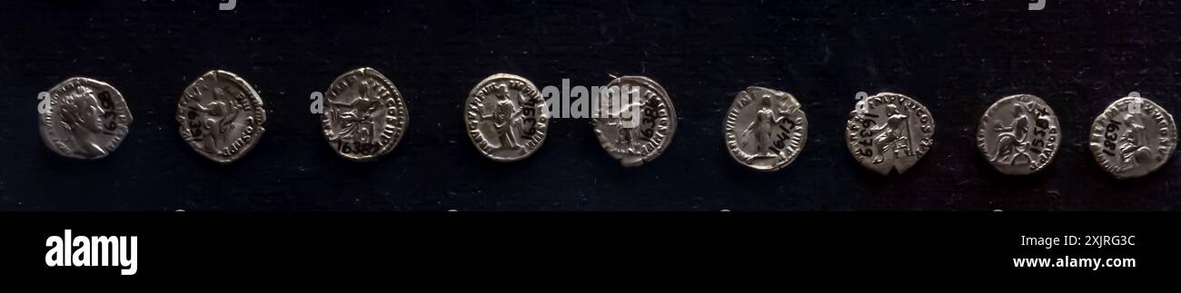 Pièces romaines antiques, commode ère (177-192 AD) Smyrne Banque D'Images