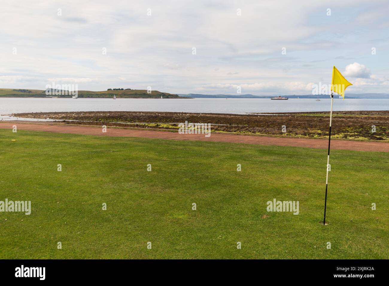 Terrain de golf sur la côte de l'Ayrshire Banque D'Images