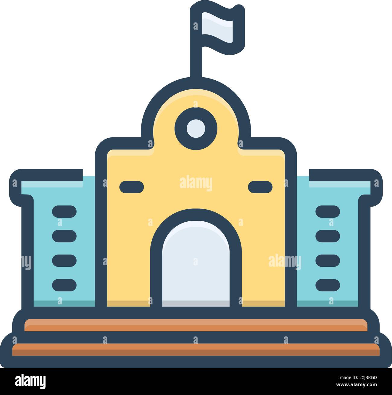 Icône pour municipal, civil Illustration de Vecteur