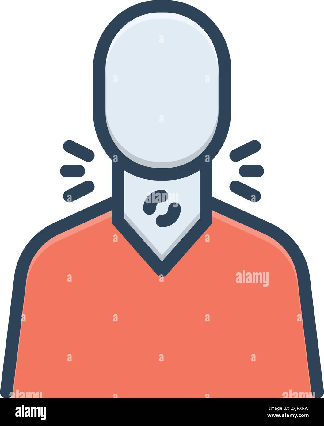 Icône pour gorge, larynx Illustration de Vecteur