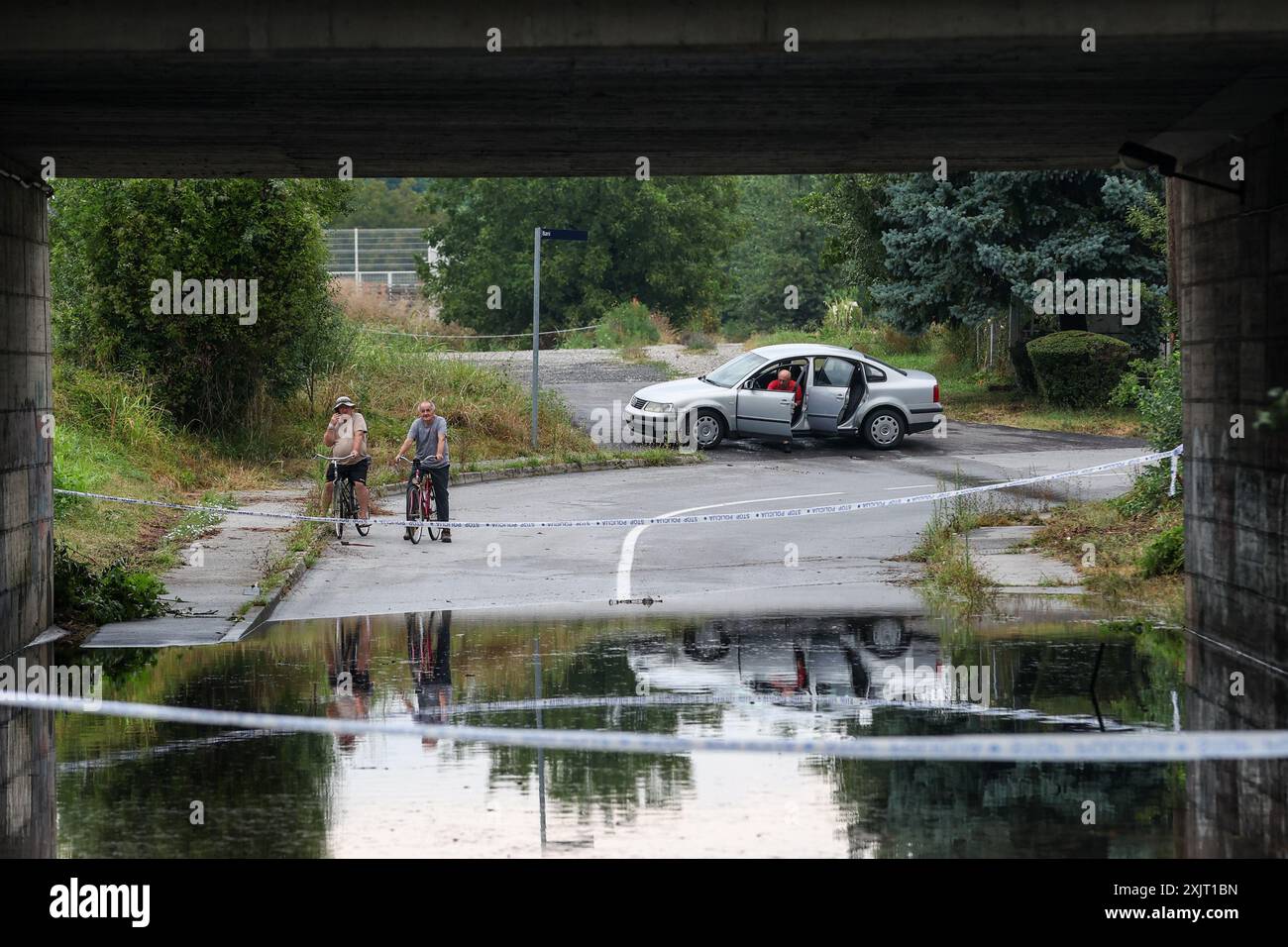 Zagreb, Croatie. 20 juillet 2024. Un passage souterrain inondé est vu après le passage de la tempête estivale à Zagreb, en Croatie, le 20 juillet 2024. Photo : Igor Kralj/PIXSELL crédit : Pixsell/Alamy Live News Banque D'Images