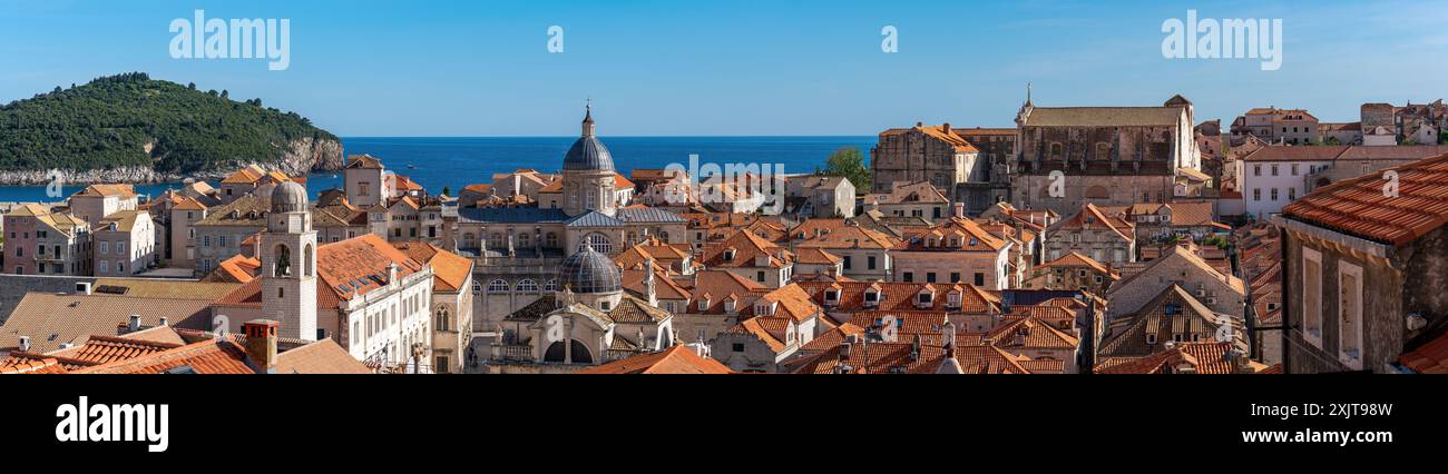 Panorama de la ville de Dubrovnik - Croatie Banque D'Images