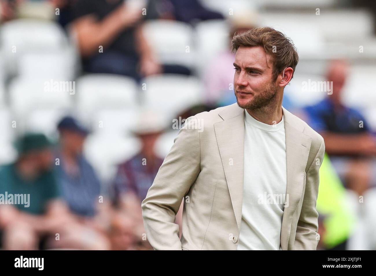 Nottingham, Royaume-Uni. 20 juillet 2024. Stuart Broad a été photographié avant le match de Rothesay International test match Series entre l'Angleterre et les Antilles à Trent Bridge, Nottingham, Angleterre, le 20 juillet 2024. Photo de Stuart Leggett. Utilisation éditoriale uniquement, licence requise pour une utilisation commerciale. Aucune utilisation dans les Paris, les jeux ou les publications d'un club/ligue/joueur. Crédit : UK Sports pics Ltd/Alamy Live News Banque D'Images