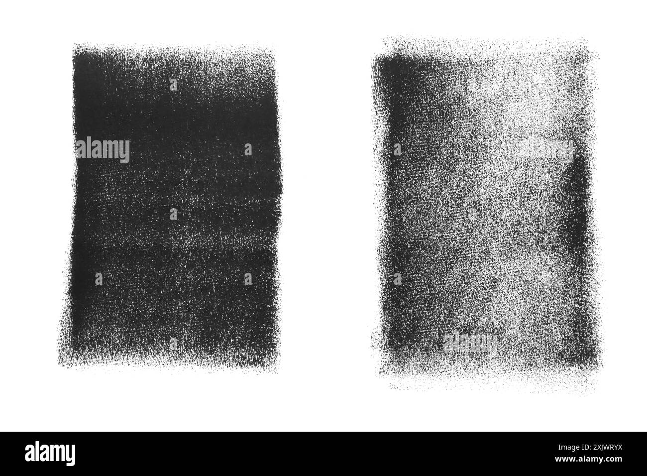 Peinture à l'encre grise isolé sur blanc, vue de dessus Banque D'Images