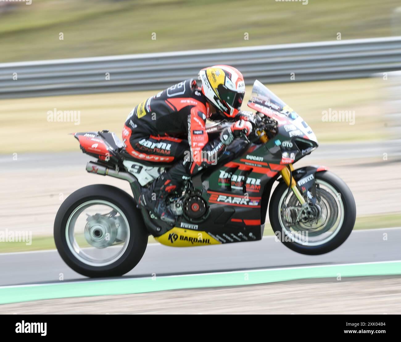 MOST, République tchèque. 20 juillet 2024. Danilo Petrucci, Italien, participe à la course du Championnat du monde Superbike (WSBK) à l'Autodrom Most, République tchèque, le 20 juillet 2024. Crédit : Jan Stastny/CTK photo/Alamy Live News Banque D'Images