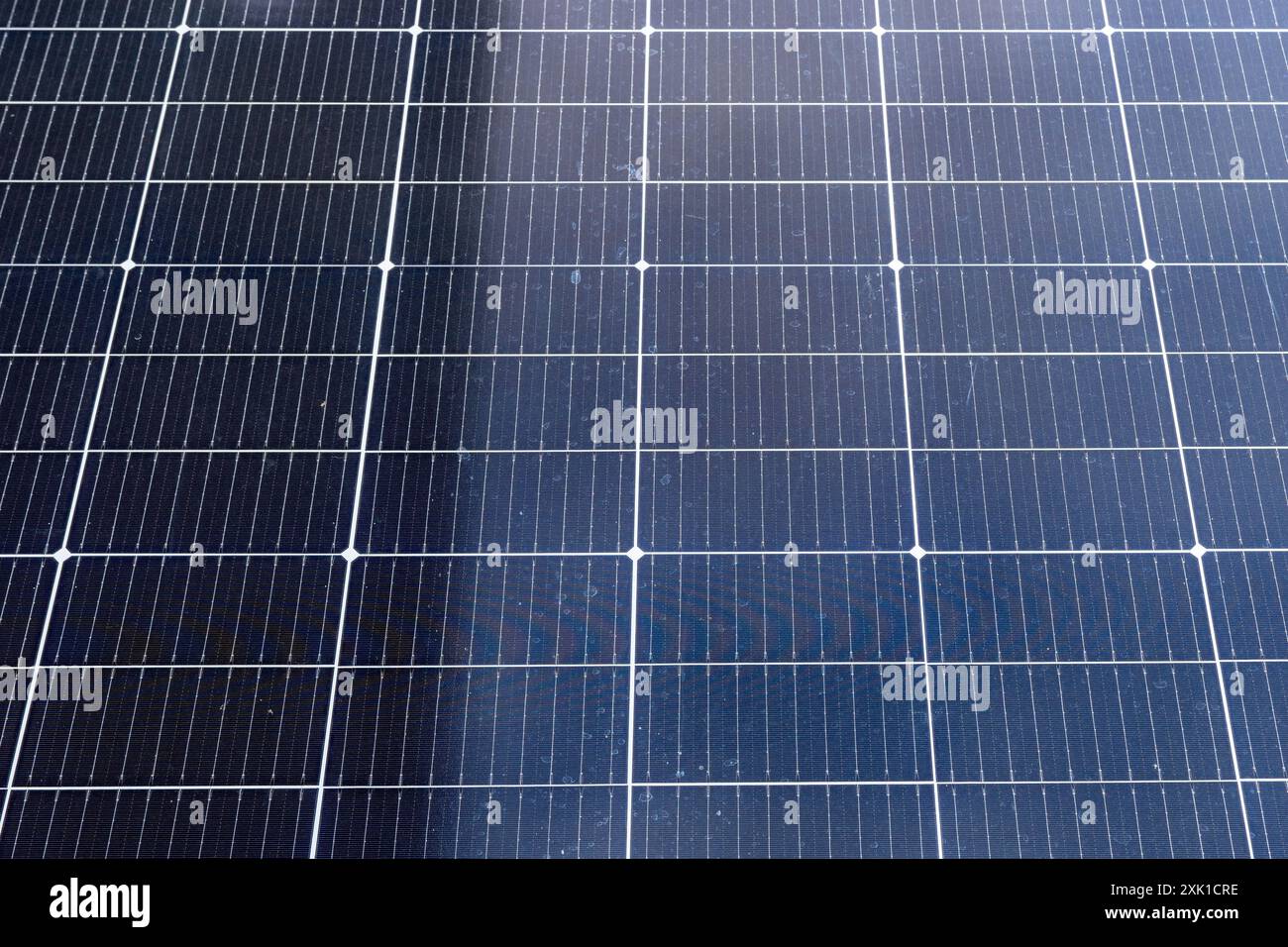 Plan détaillé d'un panneau solaire Banque D'Images