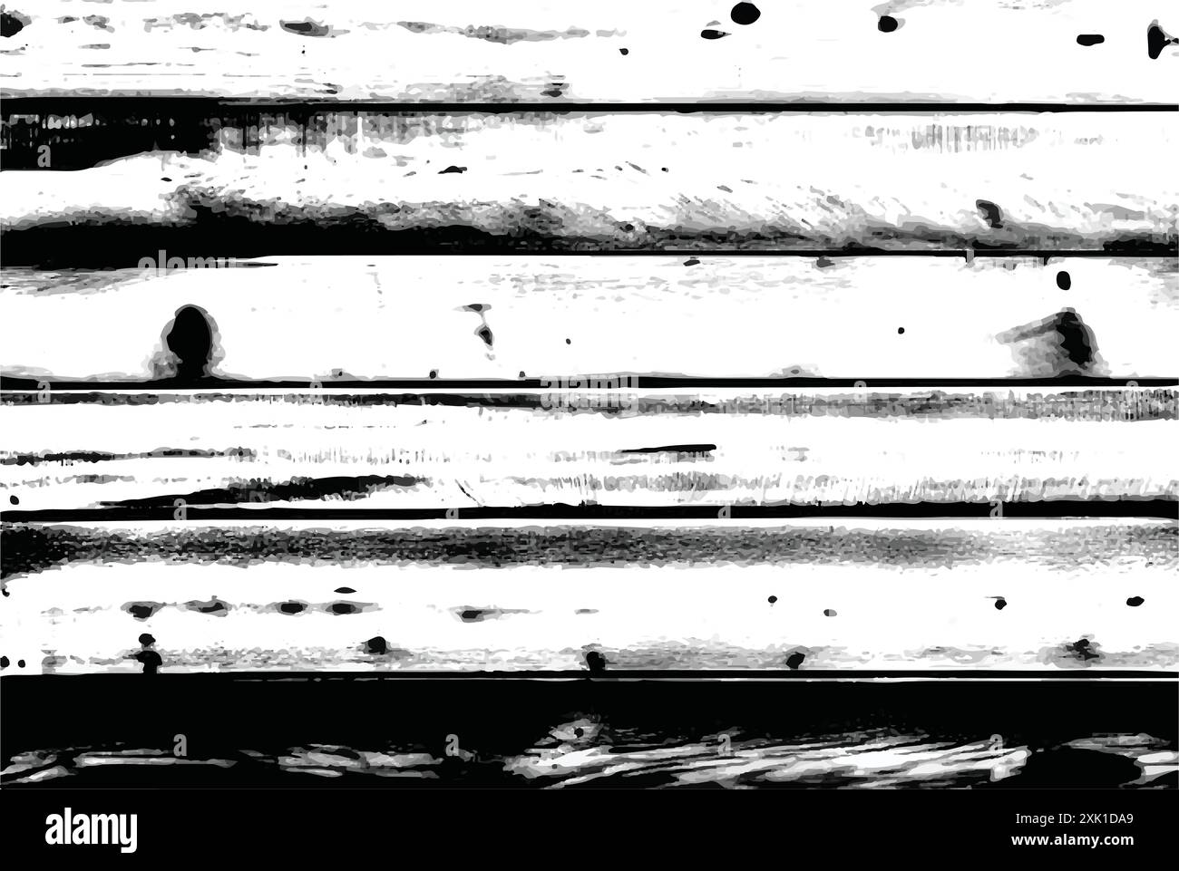 Fond de texture de bois noir et blanc. Old Planks Overlay fond pour votre conception. Illustration vectorielle. Texture détaillée noire grunge. Illustration de Vecteur