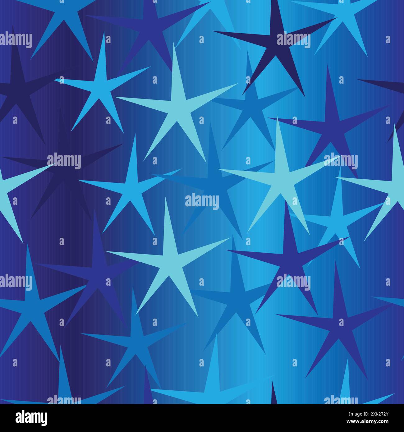 Motif sans couture bokeh avec étoiles bleu clair ; motif bleu clair avec étoiles abstraites Illustration de Vecteur