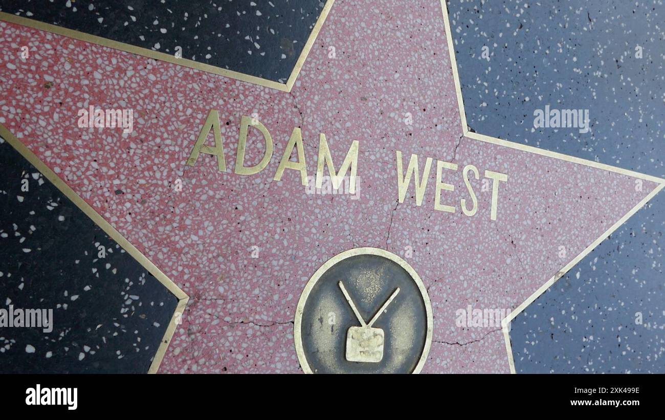 Los Angeles, Californie, USA 19 juillet 2024 acteur Adam West Hollywood Walk of Fame Star sur Hollywood Blvd le 19 juillet 2024 à Los Angeles, Californie, USA. Photo de Barry King/Alamy Stock photo Banque D'Images