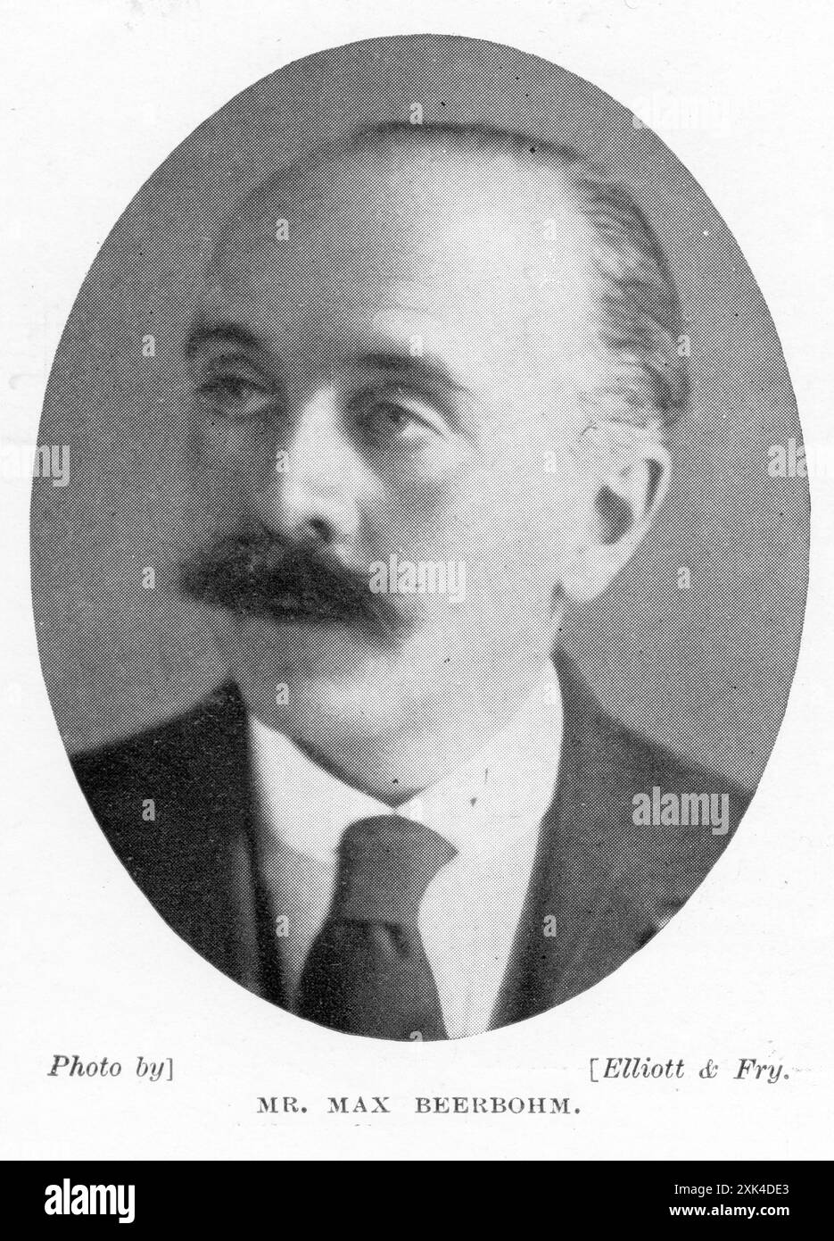 Portrait de Sir Henry Maximilian Beerbohm (1872 – 1956) essayiste, parodiste et caricaturiste anglais sous la signature Max. Publié vers 1914 Banque D'Images