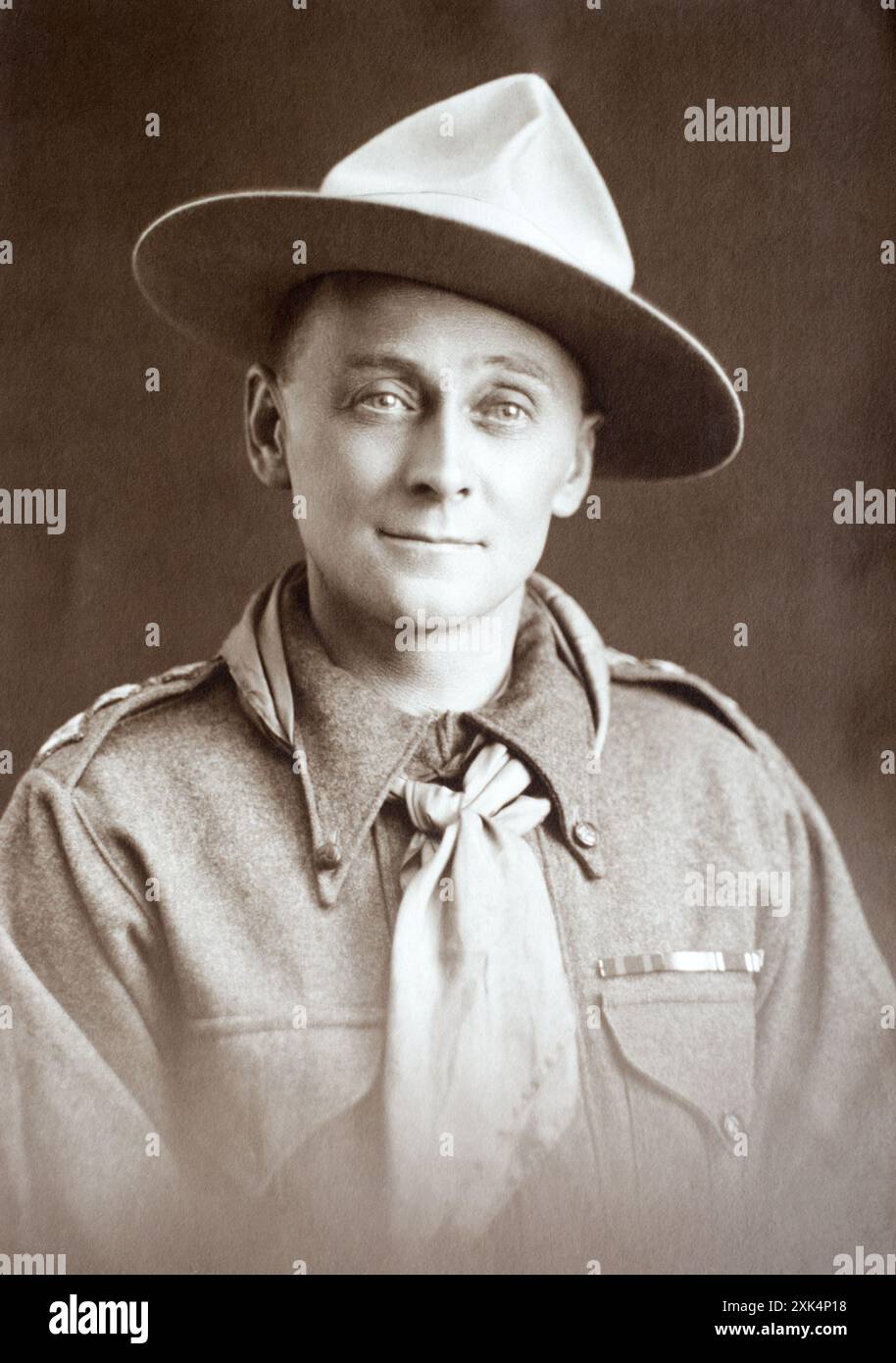 Maître scout et vétéran de l'armée de la première Guerre mondiale, c. 1920s. Banque D'Images