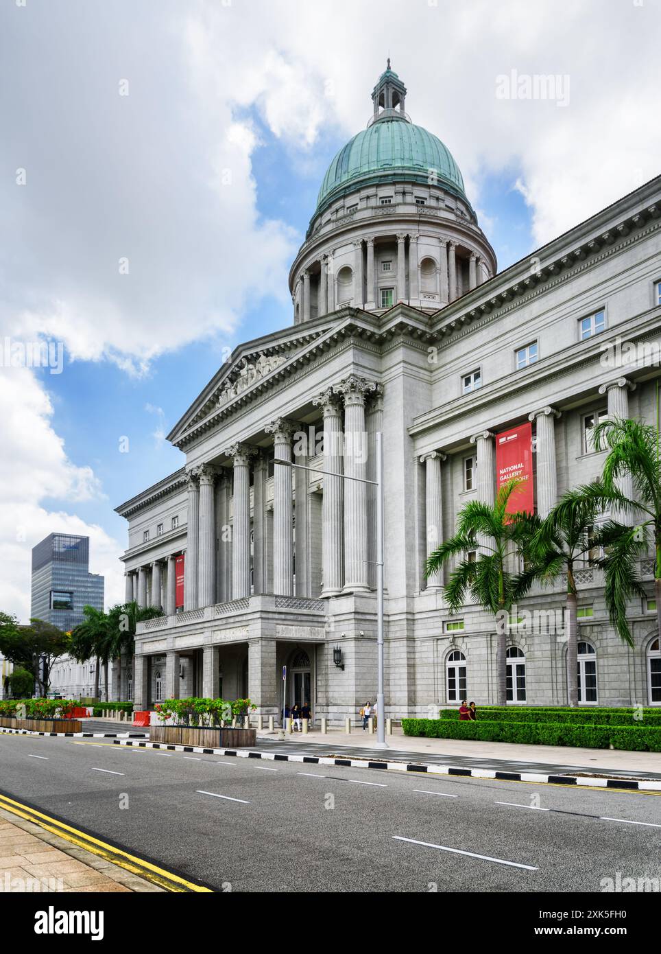 Vue principale de la National Gallery Singapore Banque D'Images