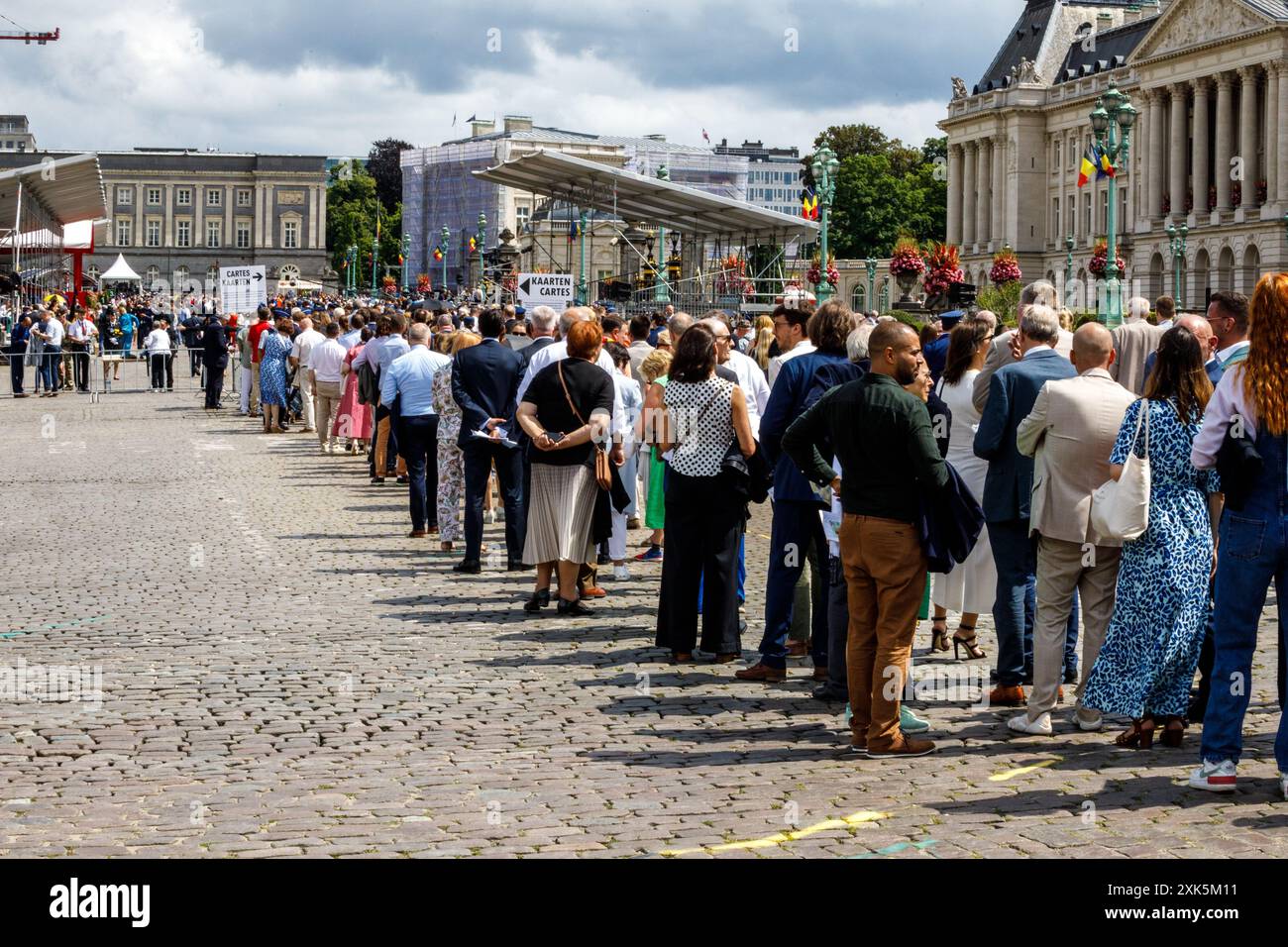 Bruxelles, Belgique. 21 juillet 2024. Cette image montre le défilé militaire et civil de la fête nationale belge, à Bruxelles, le dimanche 21 juillet 2024. Ce défilé rend hommage aux services de sécurité et d'urgence de notre pays, tels que l'armée, la police, les pompiers ou la protection civile. BELGA PHOTO HATIM KAGHAT crédit : Belga News Agency/Alamy Live News Banque D'Images