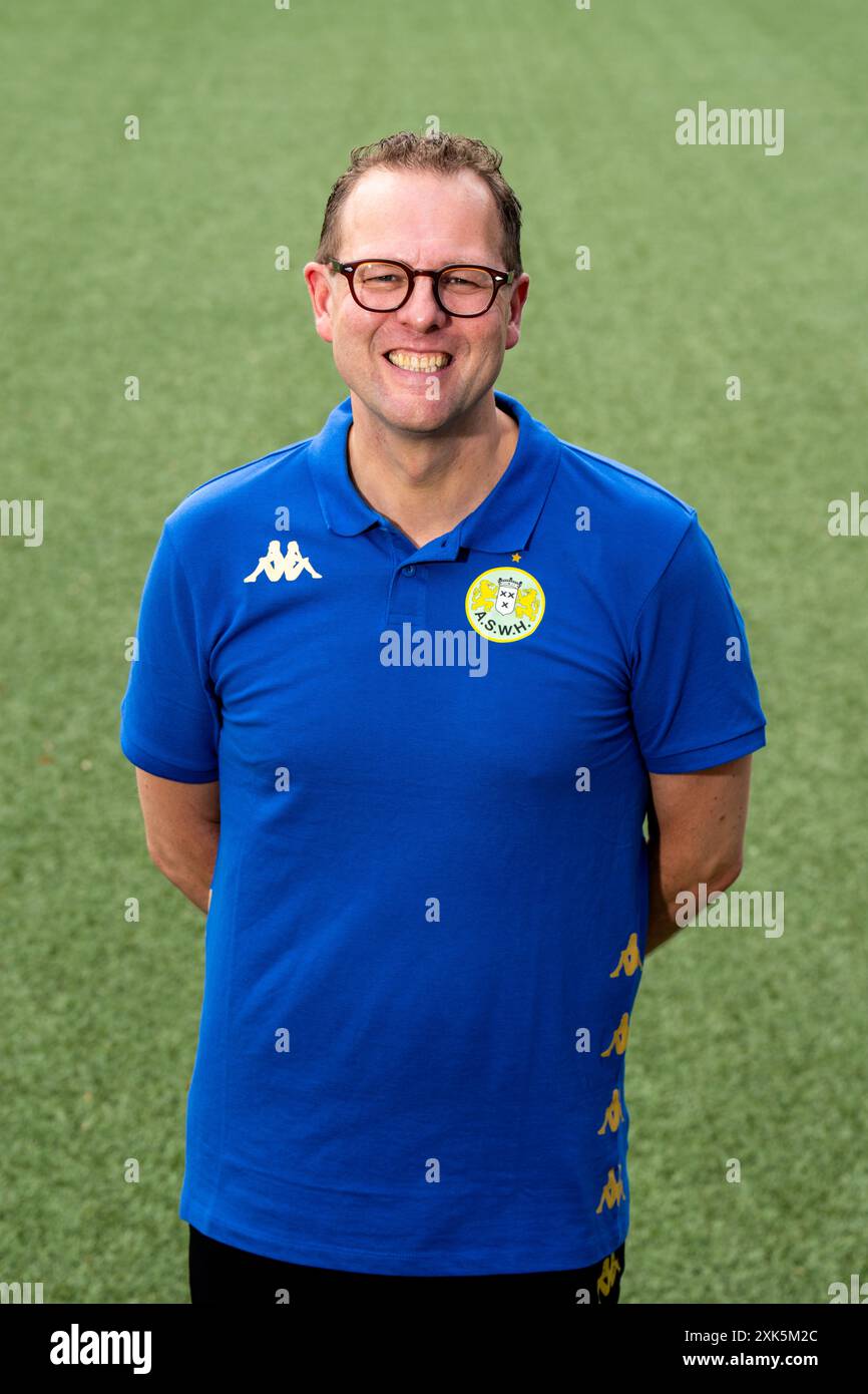 Hendrik Ido Ambacht, pays-Bas. 20 juillet 2024. HENDRIK-IdO-AMBACHT, PAYS-BAS - 20 JUILLET : Arjan Tenwolde de l'ASWH lors d'un appel photo de l'ASWH au Sportpark Schildman le 20 juillet 2024 à Hendrik-Ido-Ambacht, pays-Bas. (Photo de René Nijhuis/Orange Pictures) crédit : Orange pics BV/Alamy Live News Banque D'Images