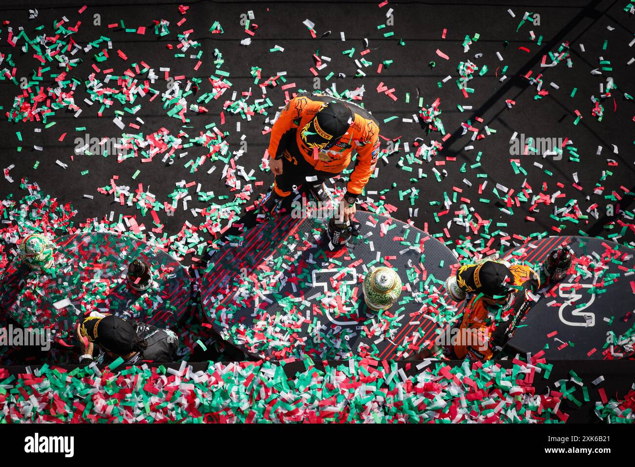 PIASTRI Oscar (aus), McLaren F1 Team MCL38, portrait du podium lors du Grand Prix de Hongrie de formule 1 2024, 13e manche du Championnat du monde de formule 1 2024 du 19 au 21 juillet 2024 sur le Hungaroring, à Mogyorod, Hongrie - photo Antonin Vincent/DPPI crédit : DPPI Media/Alamy Live News Banque D'Images