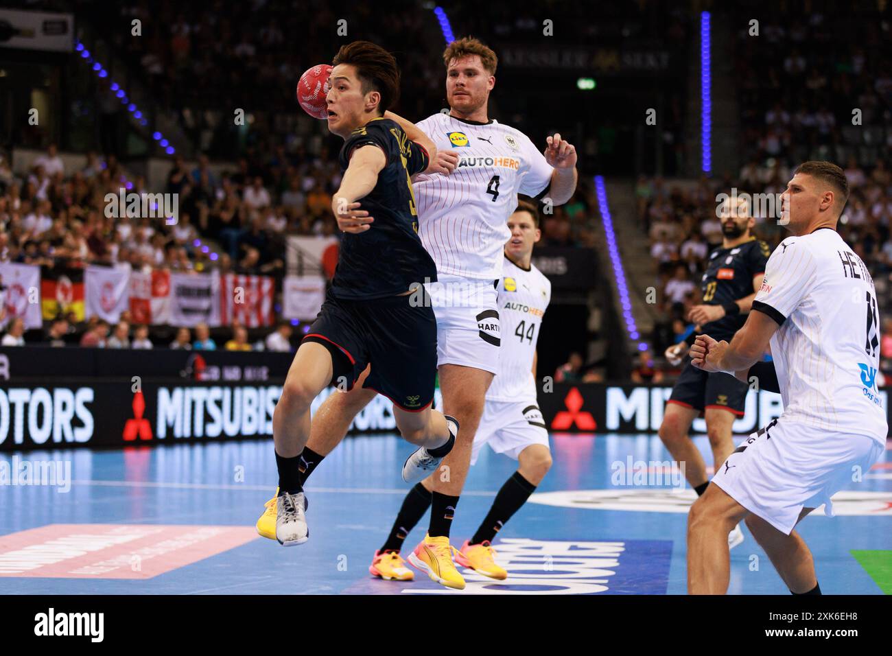 Naoki Fujisaka (JPN Japan, #39) erzielt ein Tor, Aktion, Torwurf Deutschland (GER) v. Japan (JPN), Maenner, Herren, Handball, Testspiel, Laenderspiel, Vorbereitung Olympische Spiele Paris 2024, IHF, 21.07.2024 Foto : Eibner-Pressefoto/Oliver Schmidt Banque D'Images