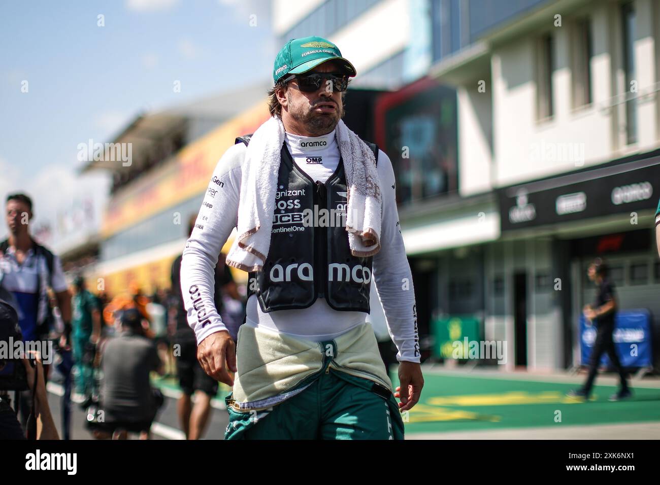 ALONSO Fernando (spa), Aston Martin F1 Team AMR24, portrait lors du Grand Prix de Hongrie de formule 1 2024, 13e manche du Championnat du monde de formule 1 2024 du 19 au 21 juillet 2024 sur le Hungaroring, à Mogyorod, Hongrie Banque D'Images