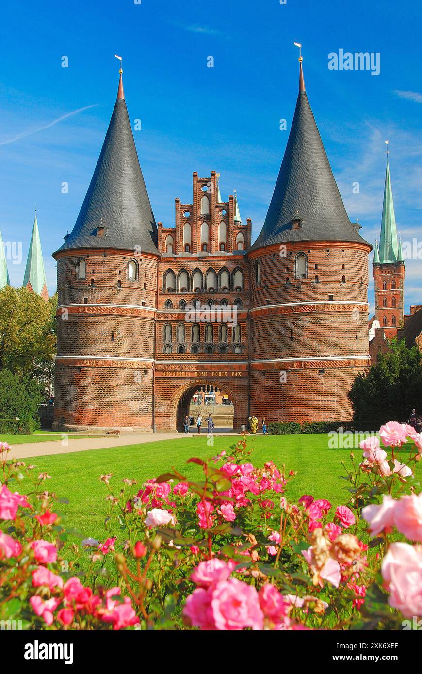 Holstentor de la ville hanséatique Lübeck Banque D'Images