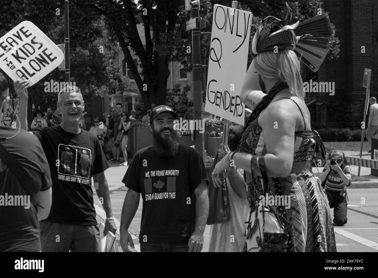 Manifestants au défilé Pride London Ontario Banque D'Images