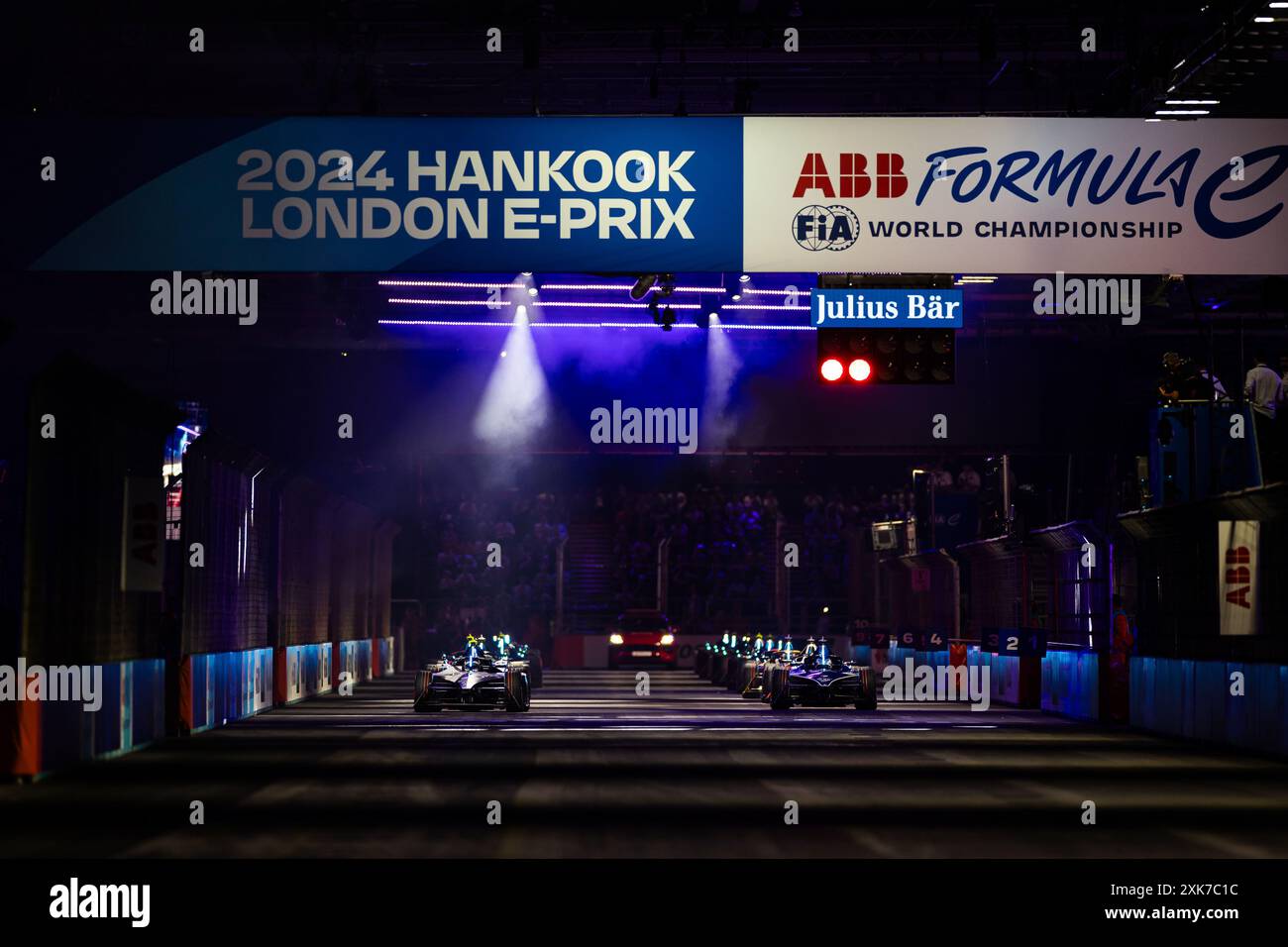 Londres, Royaume Uni. 21 juillet 2024. Grille de départ, grille de départ lors de l'ePrix Hankook Londres 2024, 10ème meeting du Championnat du monde ABB FIA Formula E 2023-24, sur l'Excel Londres du 18 au 21 juin 2024 à Londres, Royaume-Uni - photo Javier Jimenez/DPPI crédit : DPPI Media/Alamy Live News Banque D'Images