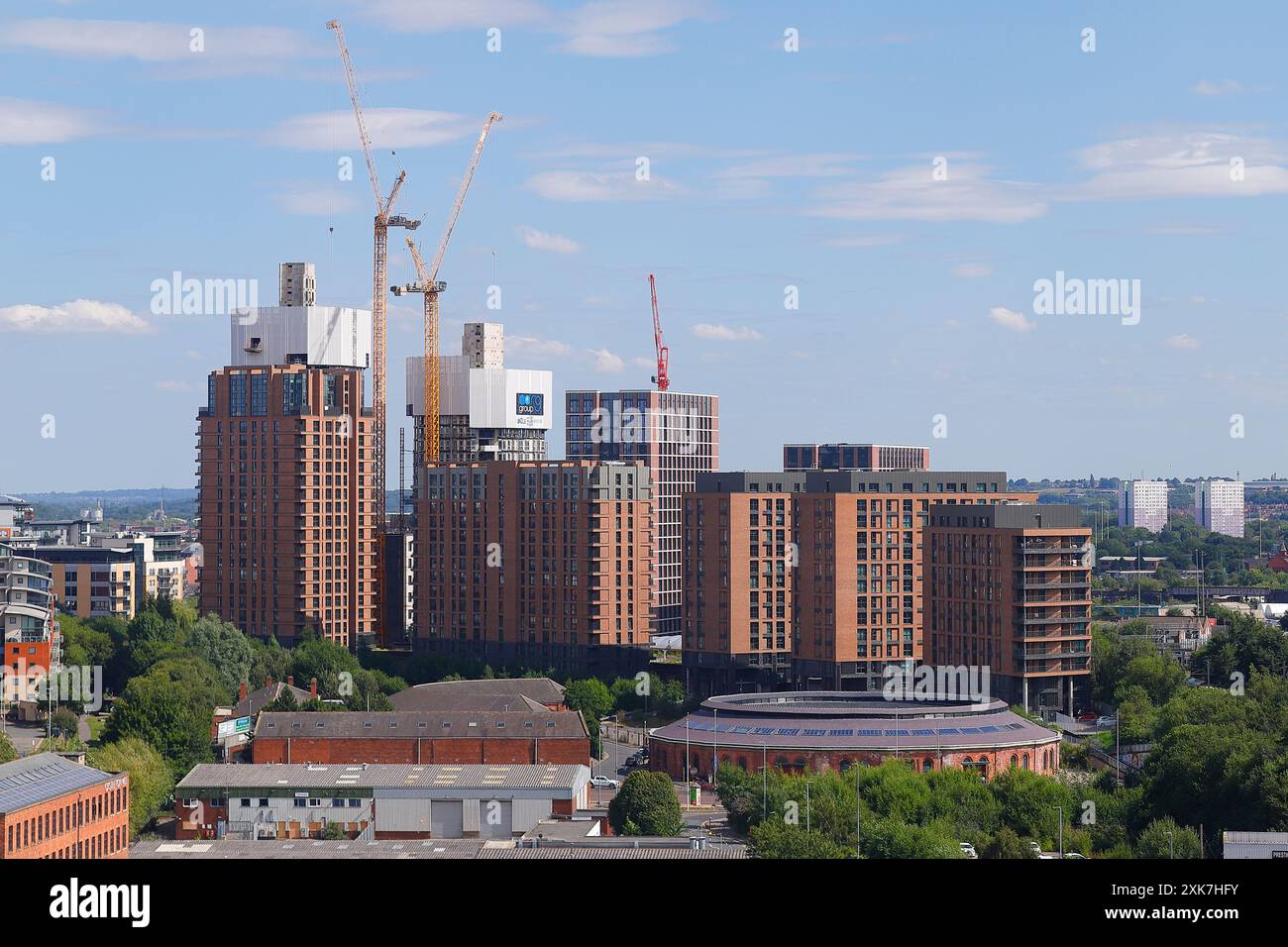 Construction d'appartements Latitude Blue dans le centre-ville de Leeds juillet 2024 Banque D'Images