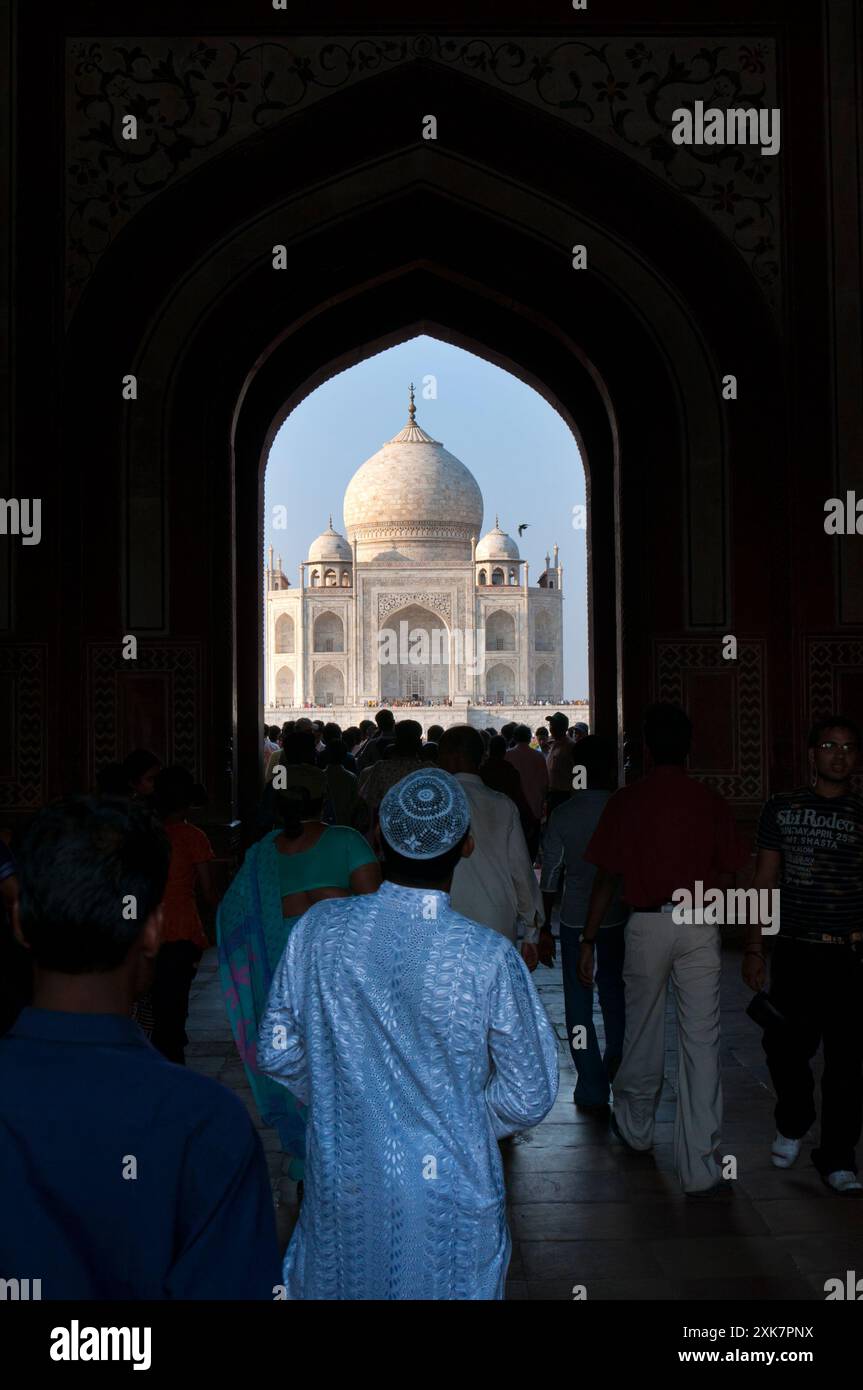 Taj Mahal, Agra, Uttar Pradesh, Inde, Asie. Banque D'Images