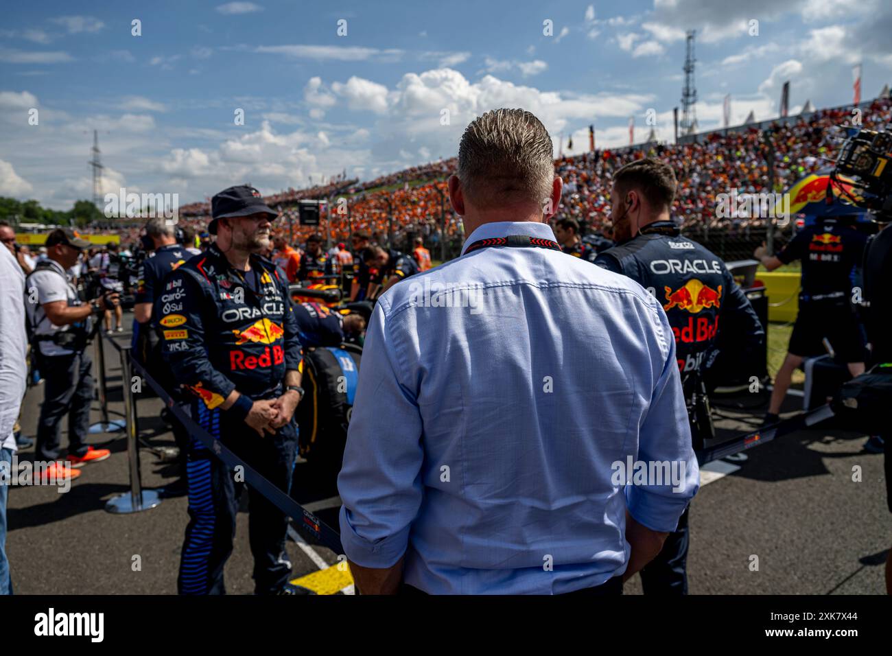 Mogyorod, Hongrie, 21 juillet 2024, Jos Verstappen, le père de Max Verstappen assiste au jour de la course, 13e manche du championnat de formule 1 2024. Crédit : Michael Potts/Alamy Live News Banque D'Images