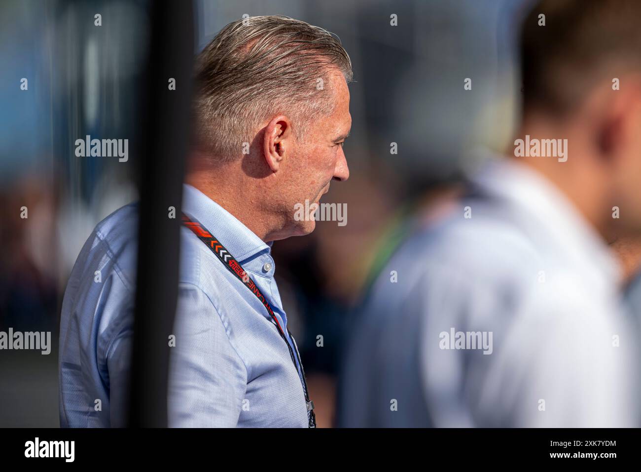 Mogyorod, Hongrie, 21 juillet 2024, Jos Verstappen, le père de Max Verstappen assiste au jour de la course, 13e manche du championnat de formule 1 2024. Crédit : Michael Potts/Alamy Live News Banque D'Images