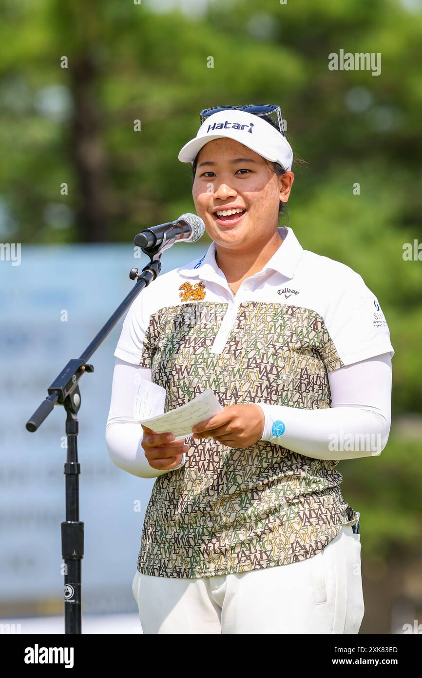 Sylvania, Ohio, États-Unis. 21 juillet 2024. CHANETTEE WANNASAEN 20 de Thaïlande remporte le Dana Open au Highland Meadows Golf Club à Sylvania, Ohio, remportant la victoire. (Crédit image : © Brian Dempsey/ZUMA Press Wire) USAGE ÉDITORIAL SEULEMENT! Non destiné à UN USAGE commercial ! Banque D'Images