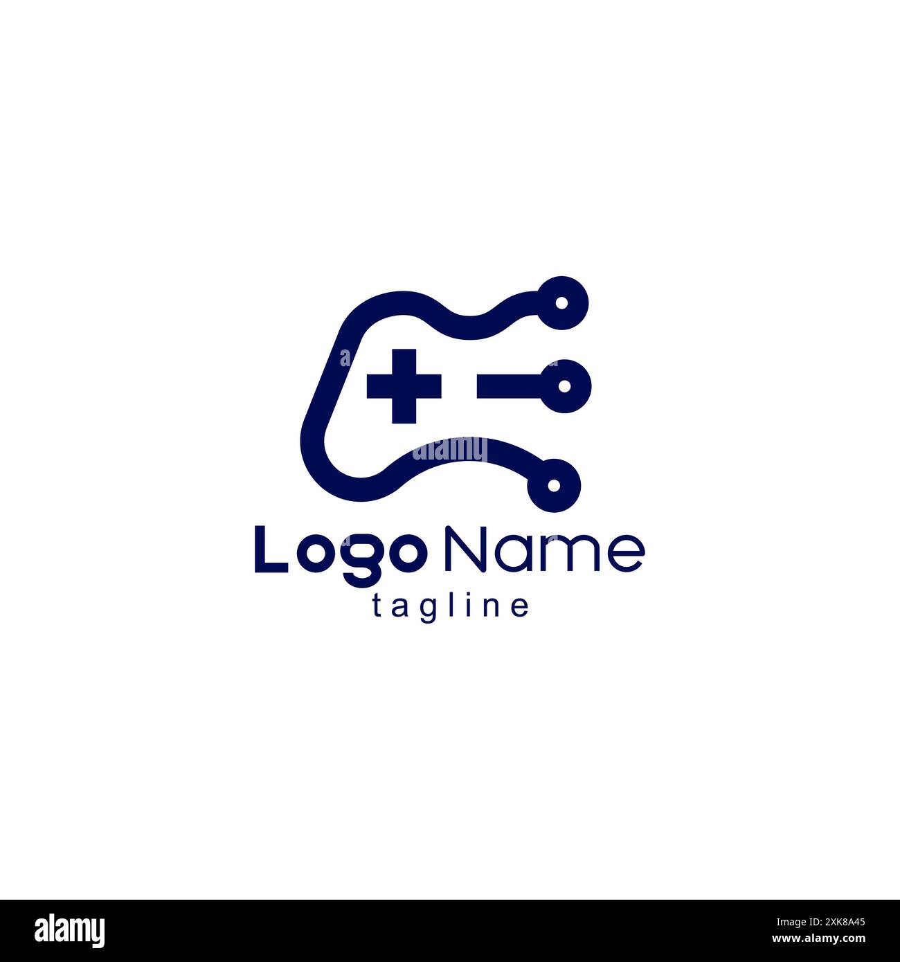 vecteur de conception de logo de technologie de console Illustration de Vecteur