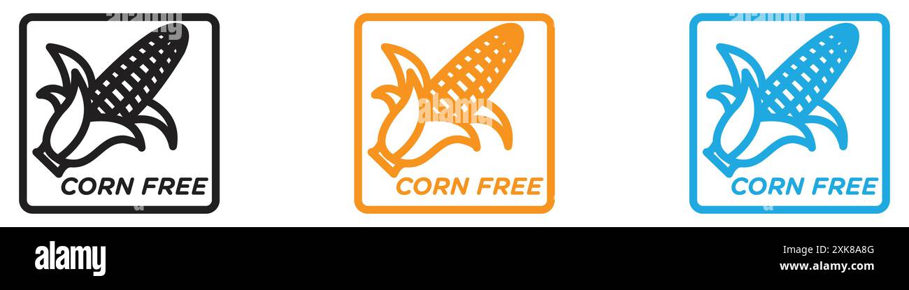 collection de logo vectoriel d'icône sans maïs ou groupe de pack de paquet Illustration de Vecteur