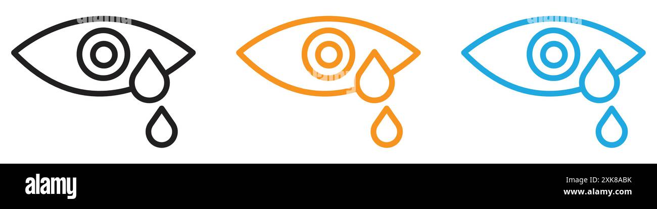 Collection de logo vectoriel d'icône pleurer ou groupe de pack de paquet Illustration de Vecteur