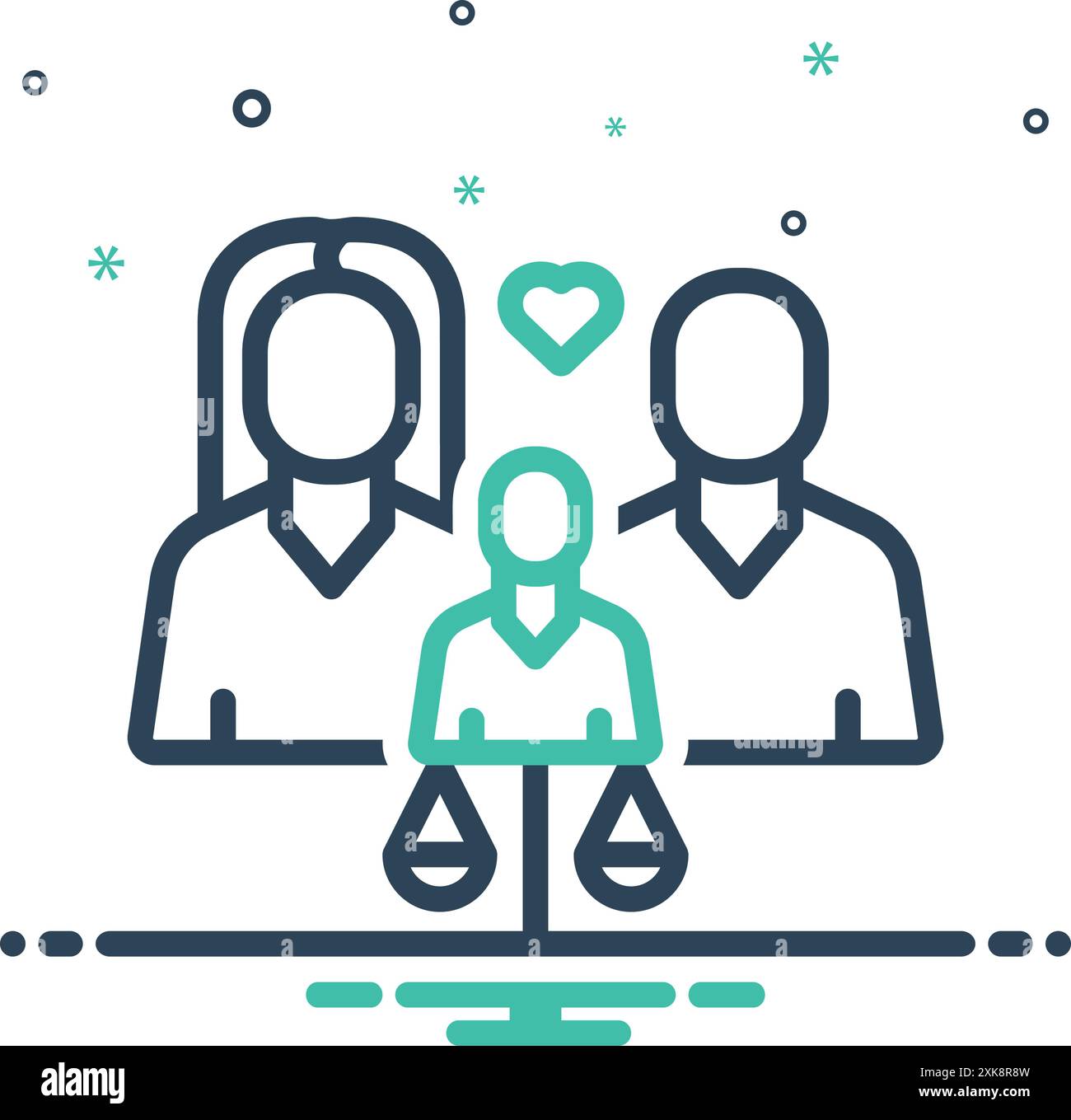 Icône pour la garde, garde d'enfants Illustration de Vecteur