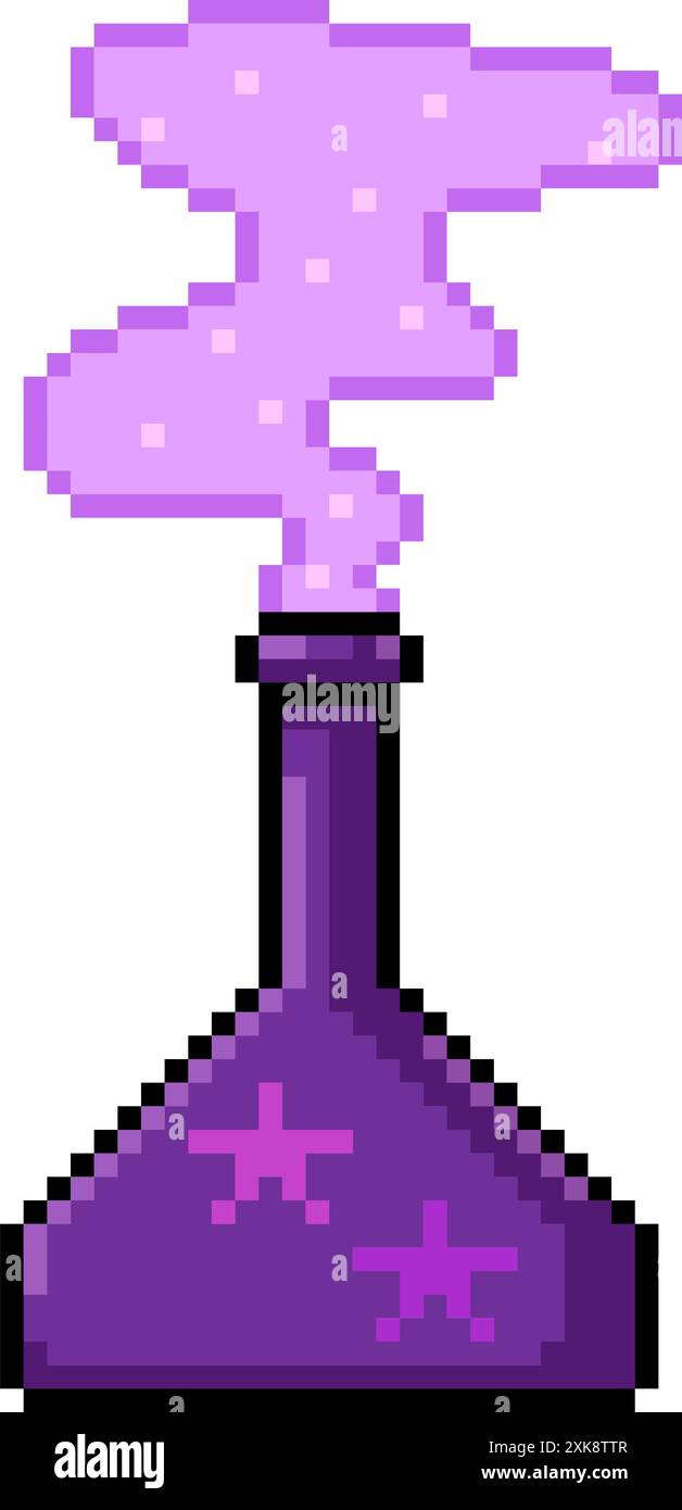 pixel art de fond isolé d'arôme de bouteille de parfum Illustration de Vecteur