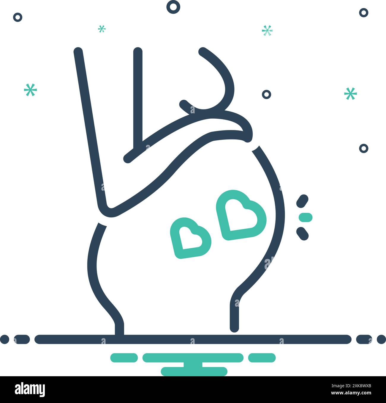 Icône pour enceinte, fœtus Illustration de Vecteur