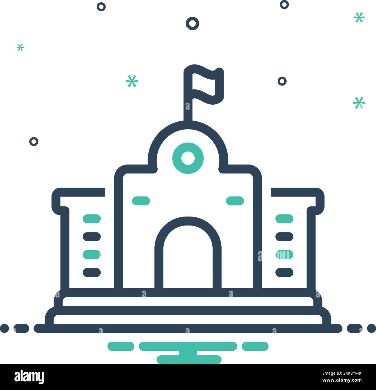 Icône pour municipal, civil Illustration de Vecteur