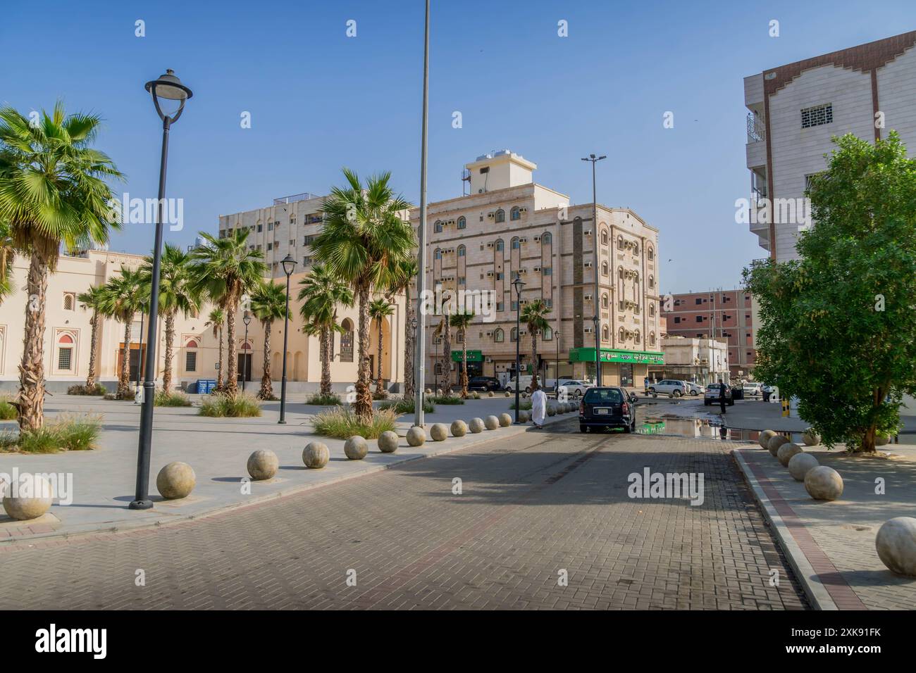 Les rues du centre-ville de Djeddah, le principal port saoudien sur la mer Rouge, à Djeddah. Banque D'Images