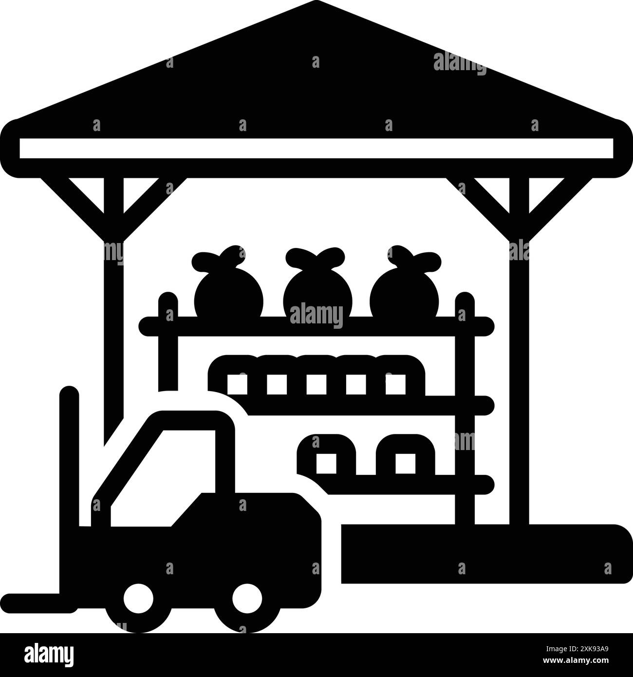 Icône pour stocké, entrepôt Illustration de Vecteur