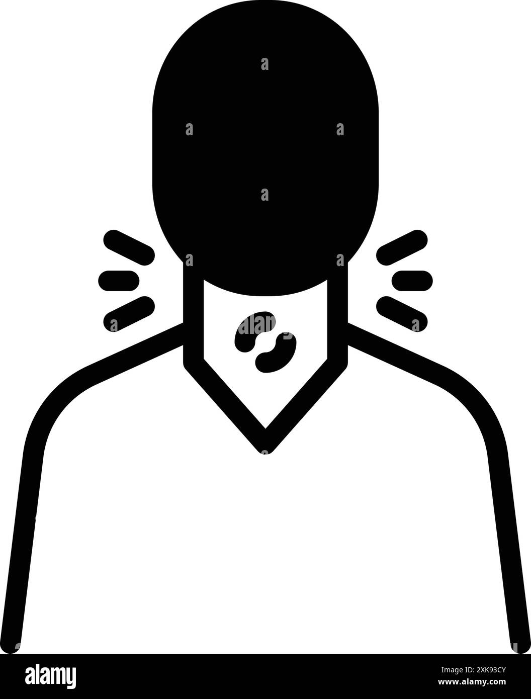 Icône pour gorge, larynx Illustration de Vecteur