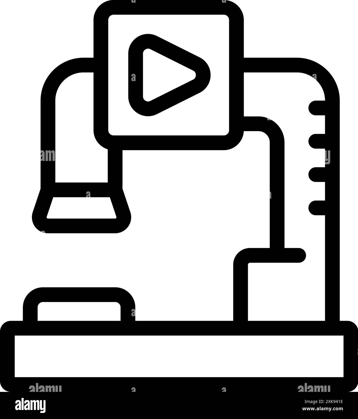 Configuration d'un studio de création de contenu vidéo professionnel pour la diffusion et l'enregistrement Illustration de Vecteur