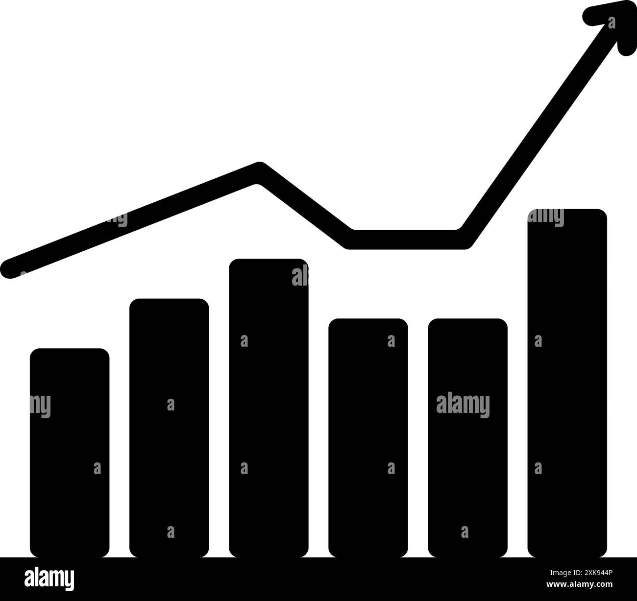 Icône pour les stocks, les revenus Illustration de Vecteur