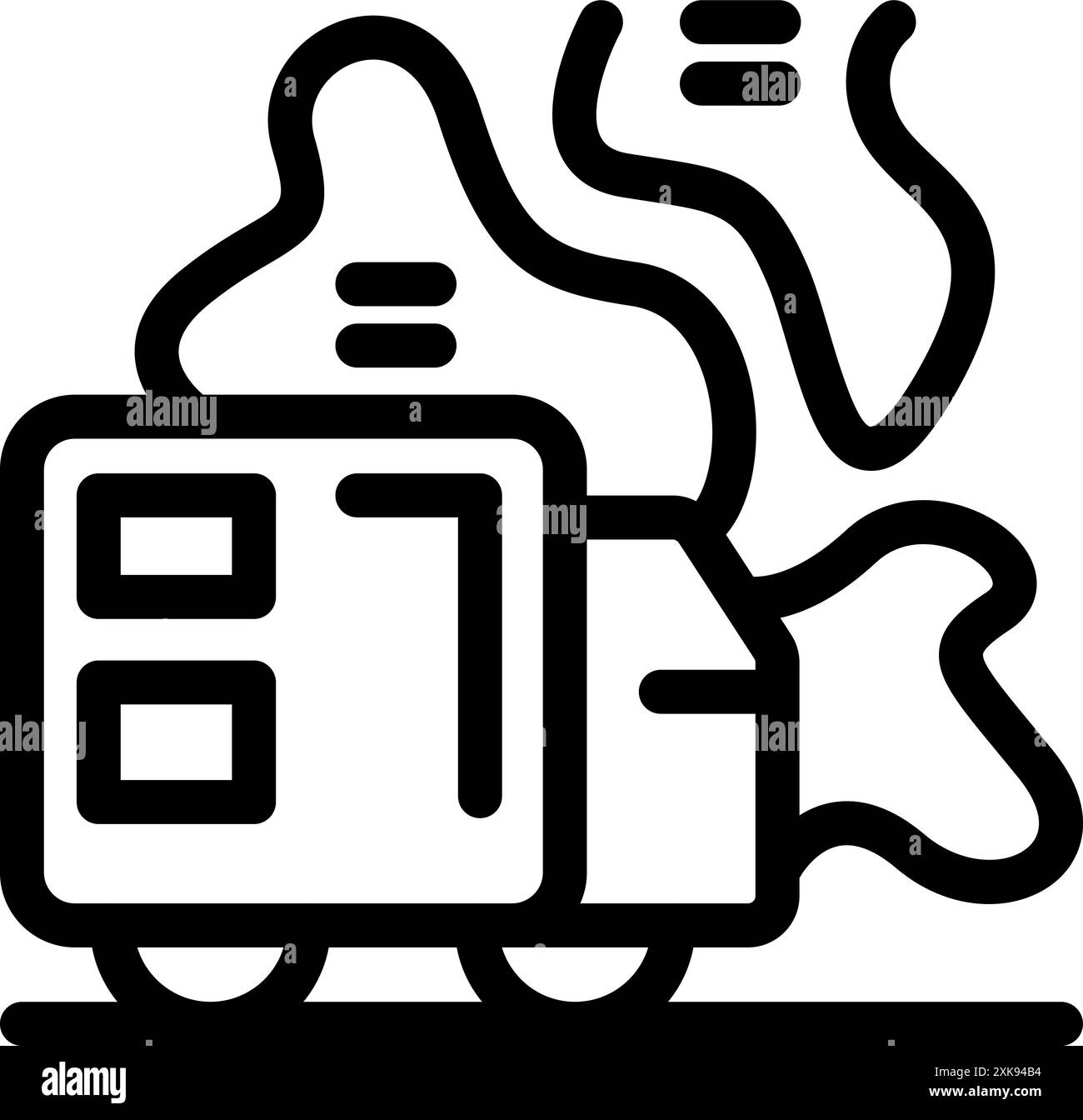 La voiture électrique se recharge à une station de recharge, favorisant des solutions de transport respectueuses de l'environnement Illustration de Vecteur