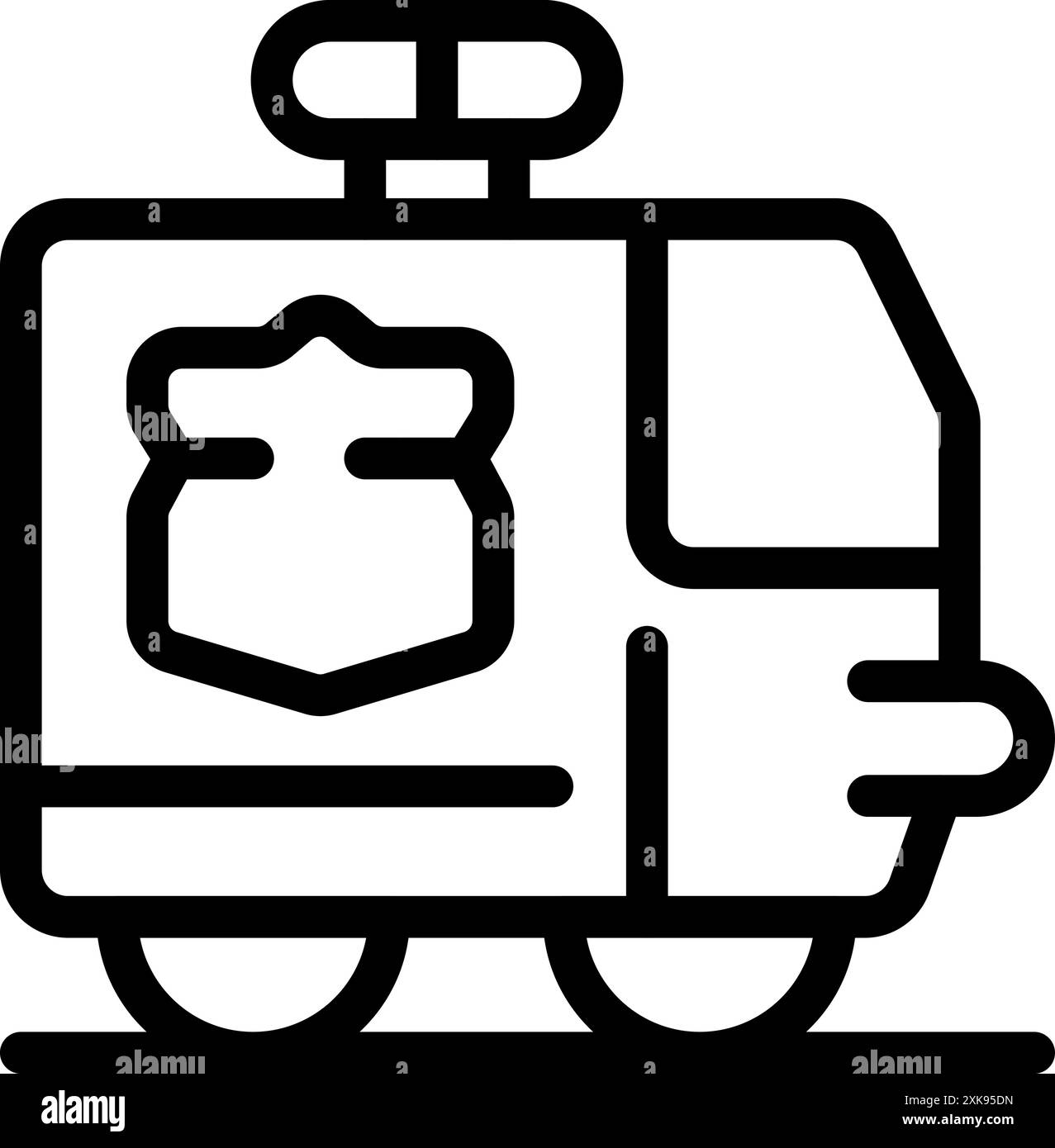Dessin au trait noir et blanc d'une fourgonnette de police conduisant sur la route, répondant potentiellement à une urgence Illustration de Vecteur Dessin au trait noir et blanc d'une fourgonnette de police conduisant sur la route, répondant potentiellement à une urgence Illustration de Vecteur