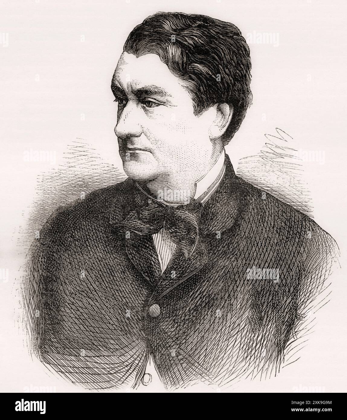 Richard Southwell Bourke, 6e comte de Mayo, 1822 – 1872, alias Lord Naas et Lord Mayo en Inde. Homme d'État britannique, membre éminent du Parti conservateur britannique, secrétaire en chef de l'Irlande et vice-roi de l'Inde. Extrait de Cassell's Illustrated History of England, publié vers 1880. Banque D'Images