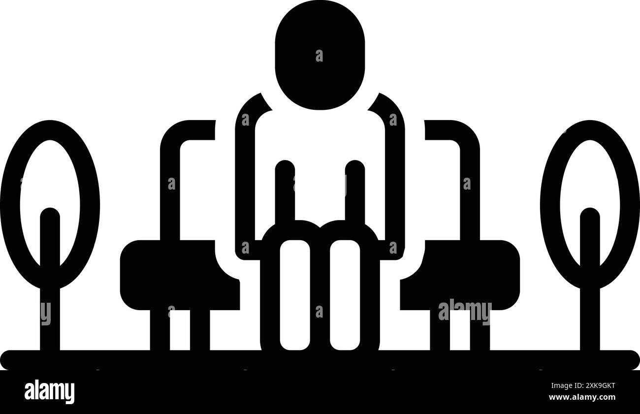 Icône pour SIT, espace ouvert Illustration de Vecteur