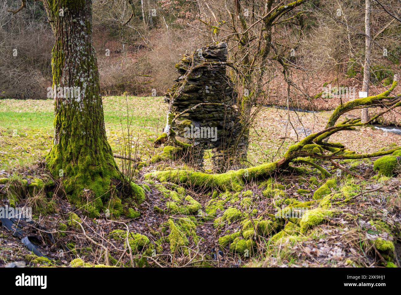 La grotte de Machael, commandement de combat B de la 10e division blindée, Bastogne Banque D'Images