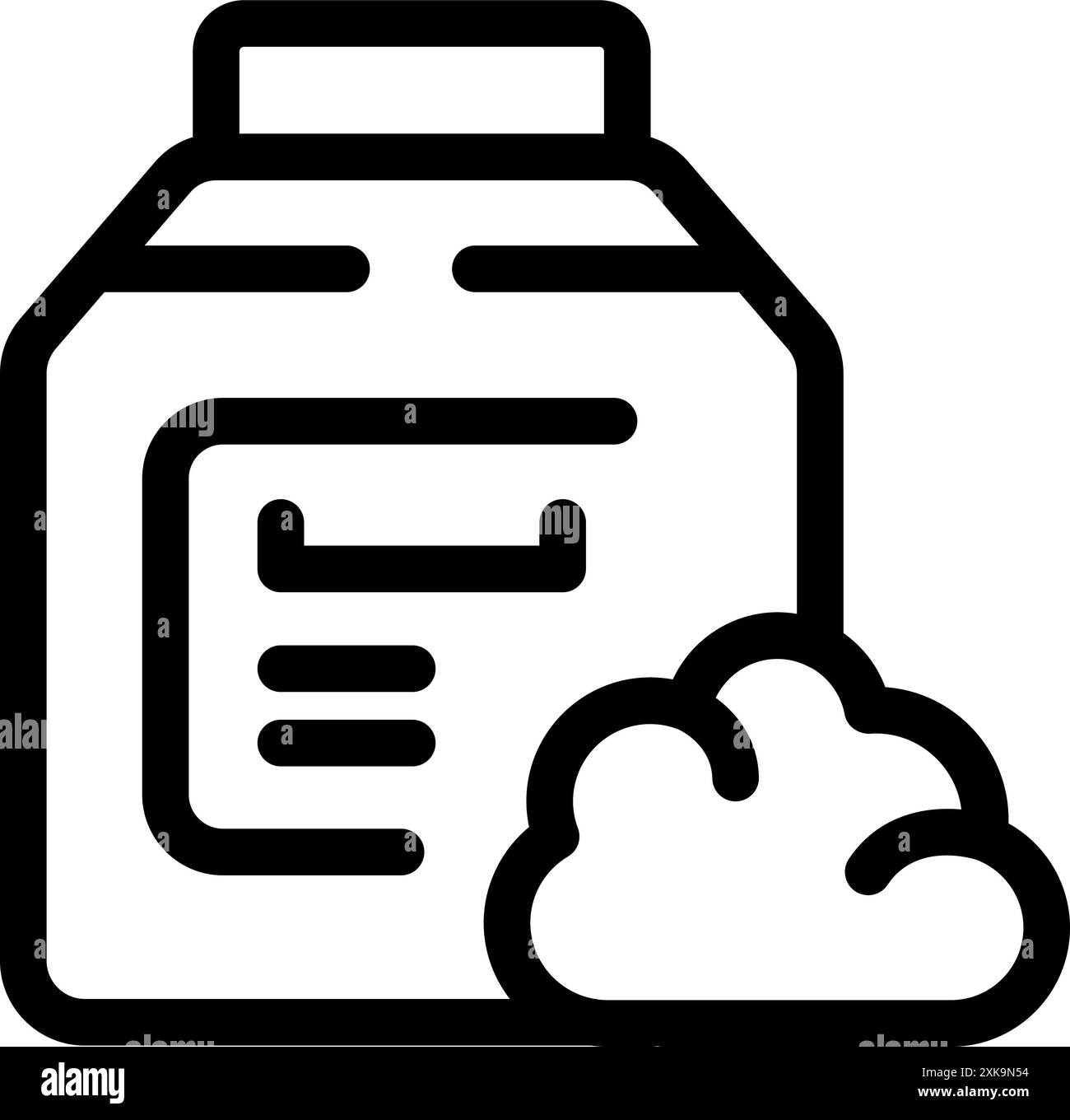 Contenant de protéines de lactosérum avec cuillère, fournissant des nutriments essentiels pour la croissance musculaire et la récupération après l'entraînement Illustration de Vecteur