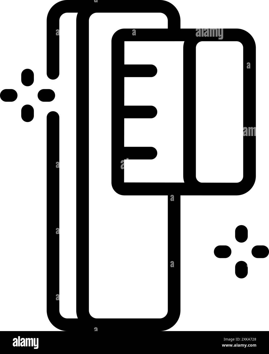 La brosse à dents électrique nettoie, favorise une bonne hygiène bucco-dentaire pour un sourire sain Illustration de Vecteur