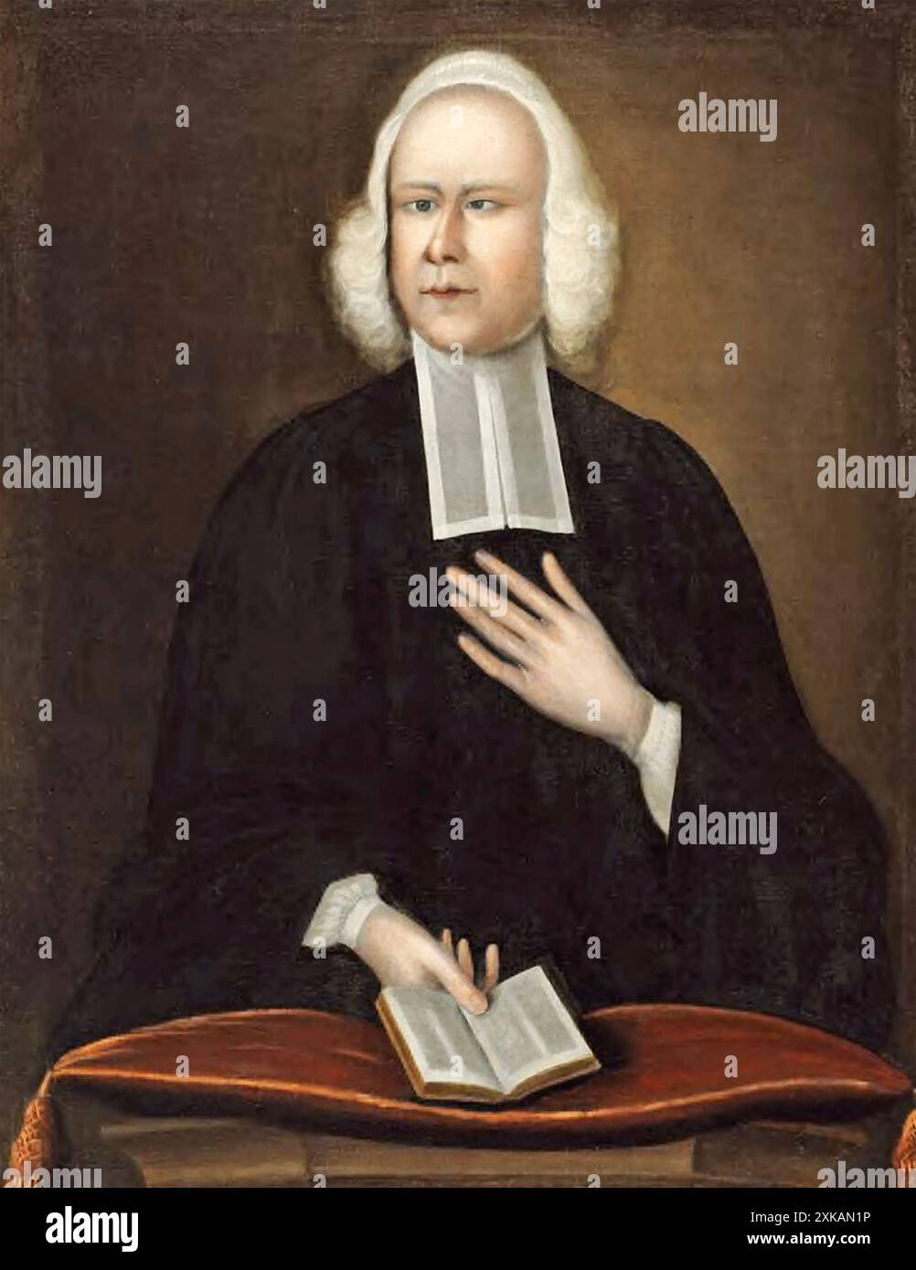 GEORGE WHITEFIELD 1714-1770) ministre anglican anglais et l'un des fondateurs du méthodisme, vers 1745 par Joseph Badger. Banque D'Images