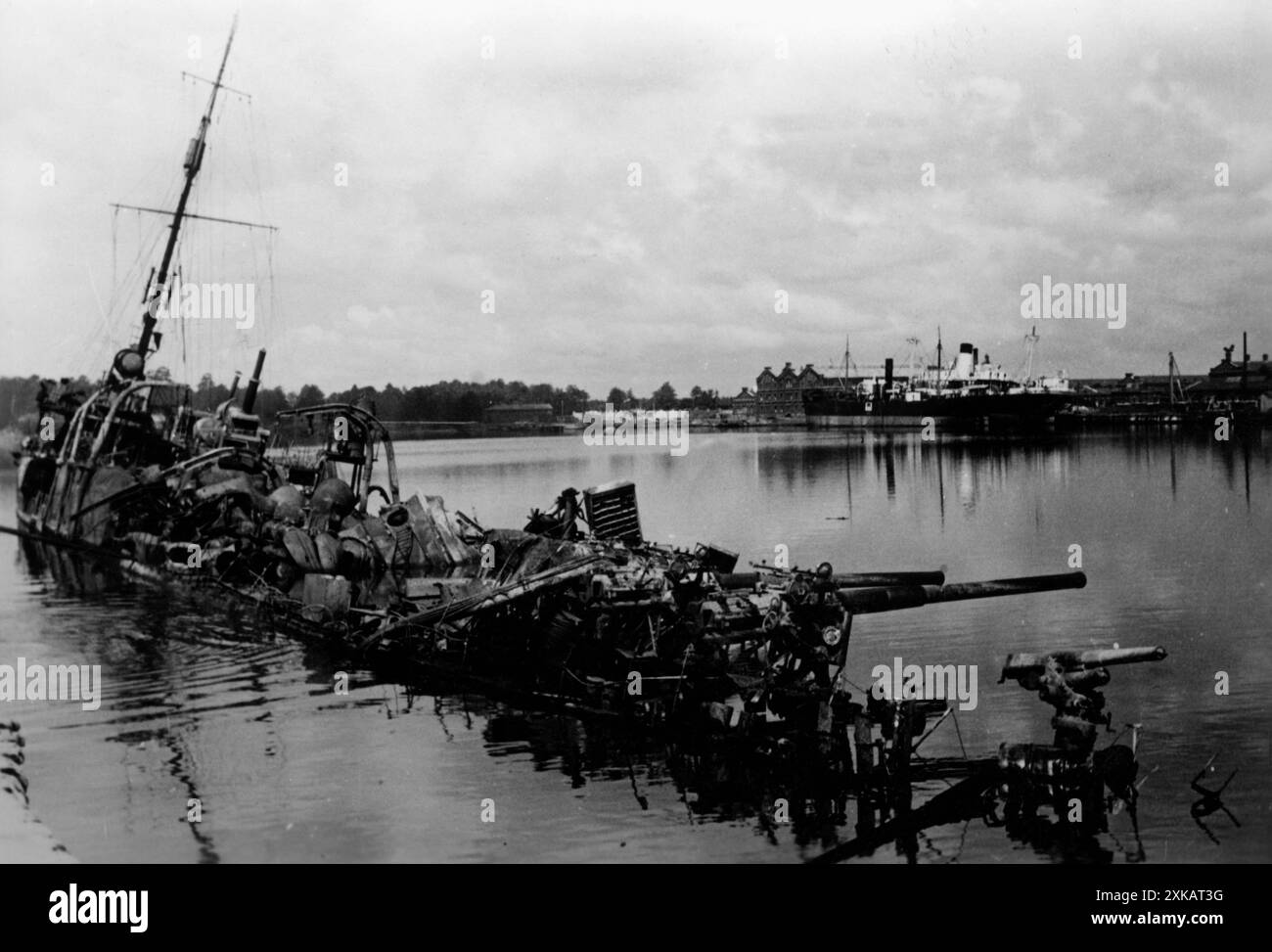 Le Lénine après son naufrage à Libau (aujourd'hui : Liepāja en Lettonie). Photo : Peter [traduction automatique] Banque D'Images